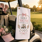 Golf Mom Social Club Towel, Personalized Pink Golf Towel, Custom Golf Gift For Mom – product photo 6