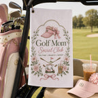 Golf Mom Social Club Towel, Personalized Pink Golf Towel, Custom Women Golfer Gift – product photo 6
