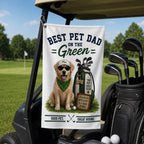 Custom Pet Photo Golf Towel, Best Pet Dad On The Green – product photo 6