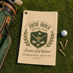 19th Hole Social Club Golf Towel – main product view