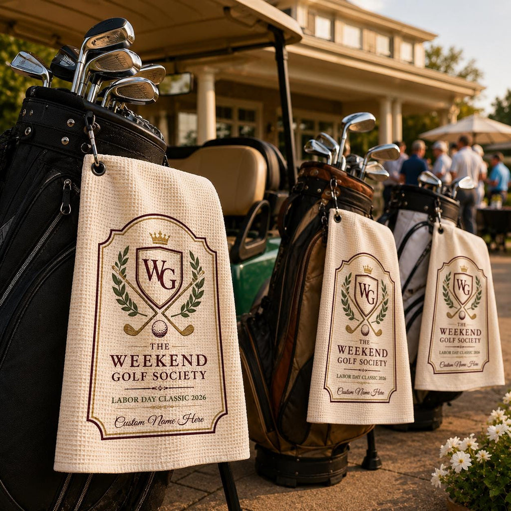 Weekend Golf Society Towel, Personalized Golf Club Towel, Custom Golf Tournament Gift - product image 6