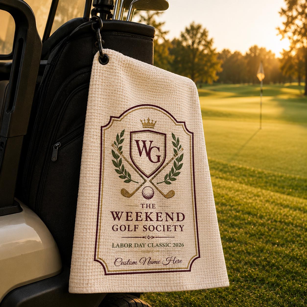Weekend Golf Society Towel, Personalized Golf Club Towel, Custom Golf Tournament Gift - product image 8