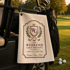 Weekend Golf Society Towel, Personalized Golf Club Towel – main product view