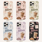 Personalized Coffee Name Phone Case, Custom Tough, Coffee Lover Gift