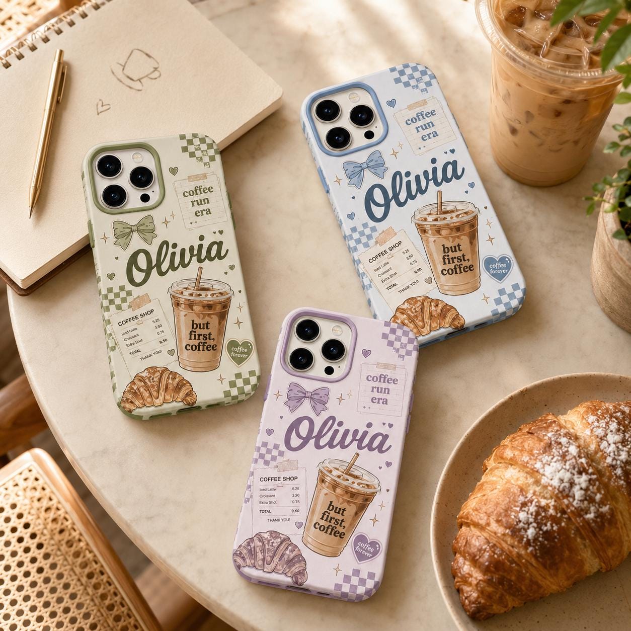 Personalized Coffee Name Phone Case, Custom Tough, Coffee Lover Gift
