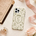 Personalized Bow Initial Phone Case, Custom Name Monogram Tough Case, Coquette Gift For Her