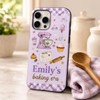Personalized Baking Phone Case, Custom Name Tough Case, Baker Gift For Her