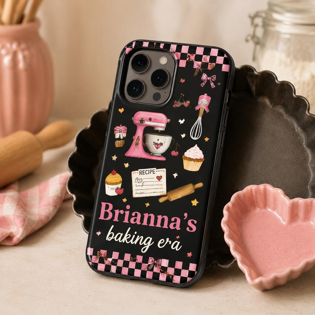 Personalized Baking Phone Case, Custom Name Tough Case, Baker Gift For Her