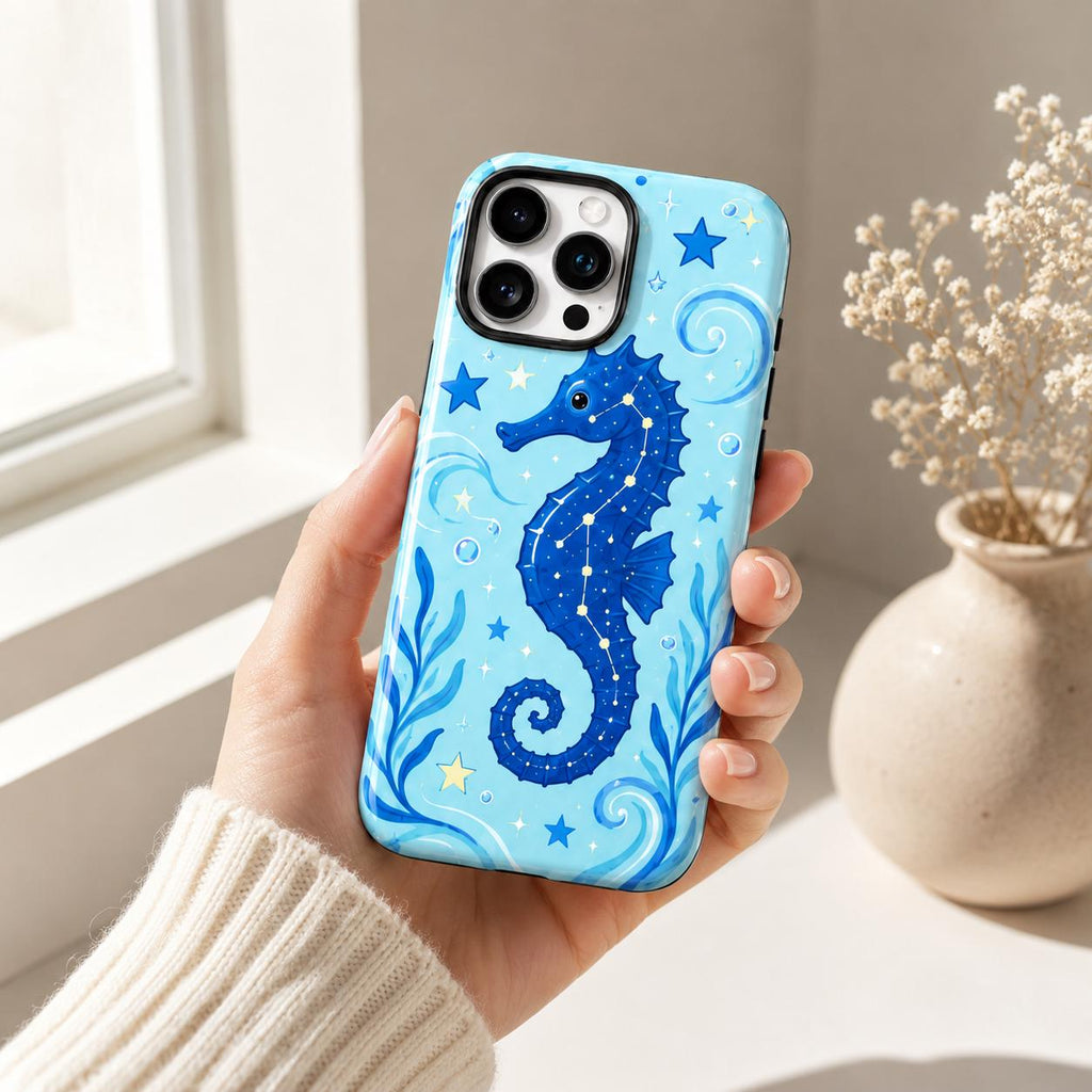 Whale Shark Phone Case, Blue Ocean iPhone Case, Cute Starry Sea Animal Case Gift