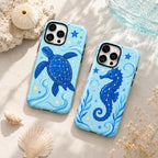 Whale Shark Phone Case, Blue Ocean iPhone Case, Cute Starry Sea Animal Case Gift