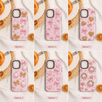Pink Gingerbread Bow Phone Case, Coquette Christmas iPhone Case, Cute Holiday Case Gift