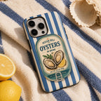 Mackerel Tin Phone Case, Coastal Sea Market iPhone Case, Retro Fish Lover Gift