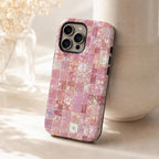 2D Printed Aqua Mosaic Phone Case, Iridescent Tile iPhone Case, Mermaid Ocean Aesthetic Case Gift