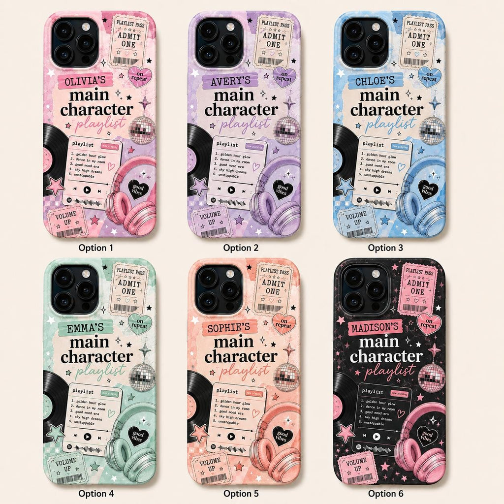Personalized Playlist Tough Phone Case, Custom Name Music Lover Case
