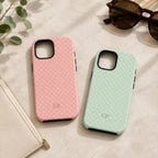 Personalized Polka Dot Phone Case, Custom Initial iPhone Case, Minimal Dot Pattern Case Gift