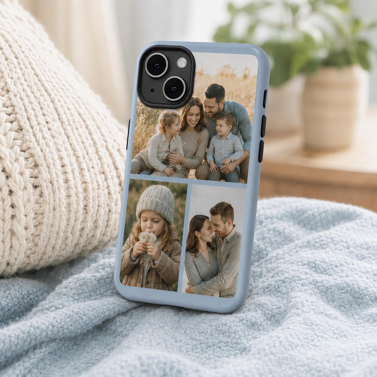 Custom Photo Collage Phone Case, Personalized Family Picture iPhone Case, Mom Photo Gift