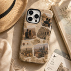 Vintage Photo Collage Phone Case, Personalized Couple Family iPhone Case, Custom Memory Gift
