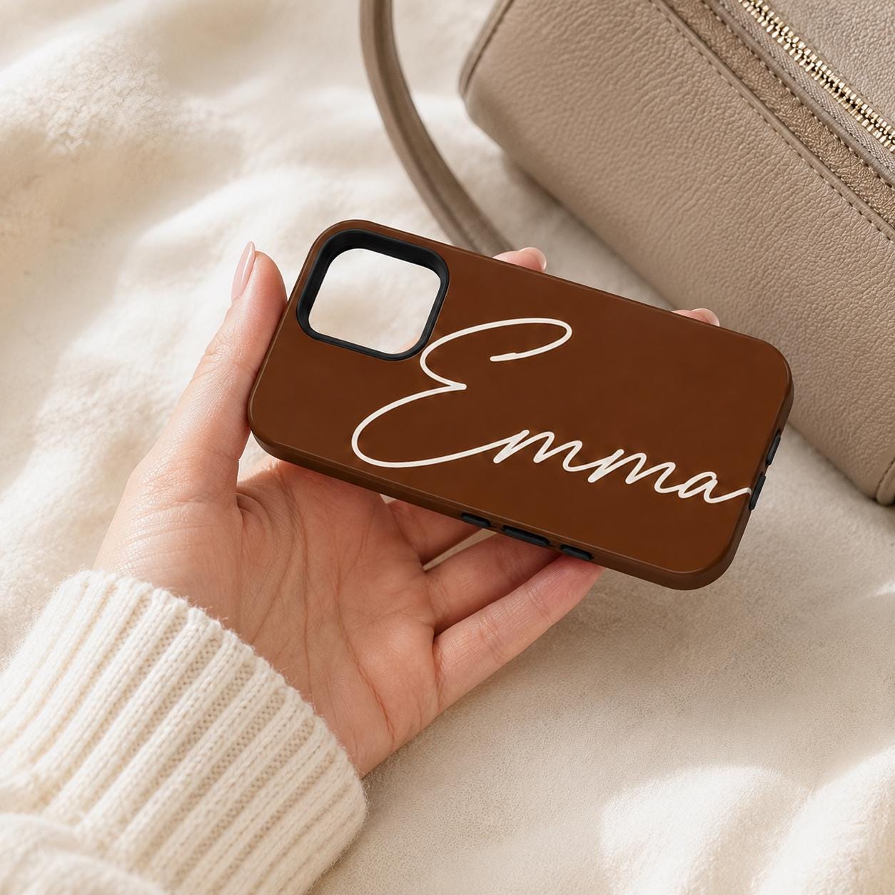 Custom Script Name Phone Case, Personalized Signature iPhone Case, Minimal Name Case Gift