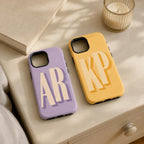Custom Initial Phone Case, Personalized Monogram iPhone Case, Bold Letter Name Case Gift