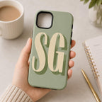 Custom Initial Phone Case, Personalized Monogram iPhone Case, Bold Letter Name Case Gift