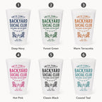 Personalized Frosted Cups, Backyard Social Club Party Cups, Custom Family Name Pool & Patio Cups, Summer Housewarming Gift