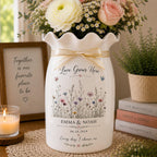 Personalized Couple Ceramic Flower Vase – main product view