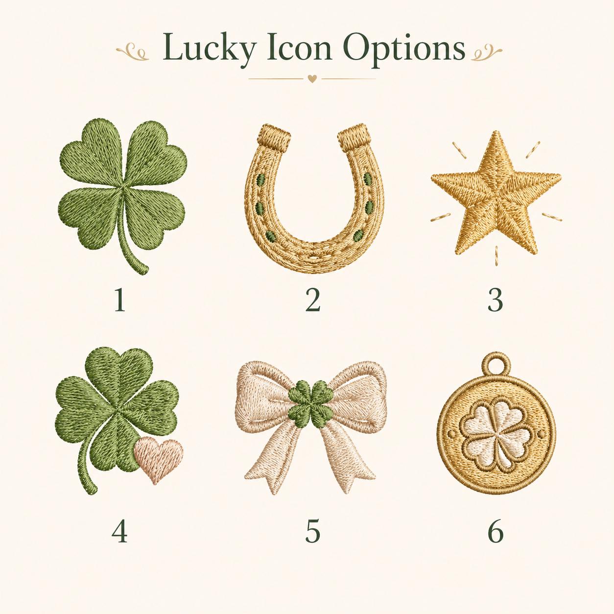 Lucky Charm Embroidered Handkerchief, Personalized Good Luck Hanky, Custom Clover Satin Keepsake Gift