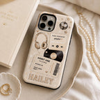 Personalized Music Playlist Ticket Phone Case, Custom Name Tough Case