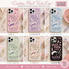 Personalized Nail Tech Phone Case, Custom Name Tough, Nail Tech Gift