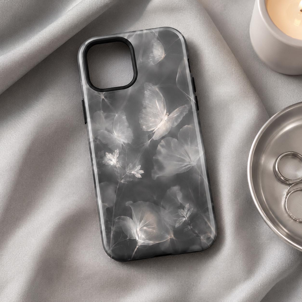 Ethereal Butterfly Phone Case, Green Botanical iPhone Case, Fairycore Nature Case Gift