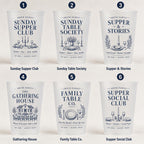 Personalized Frosted Cups, Sunday Supper Club Cups, Custom Family Name Party Cups, Dinner Party Favors, Housewarming Gift