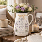Personalized Love Story Timeline Ceramic Pitcher Vase – product photo 4