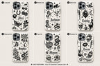 Custom Name Skull Rose iPhone Case, Rock N Roll Guitar Phone Protection
