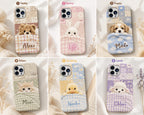 Personalized Teddy Bear iPhone Case, Pastel Bedtime Bear Name Cover