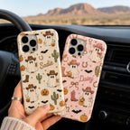 Custom Halloween Phone Case, Personalized Cowgirl Ghost iPhone Case, Cute Western Boo Gif