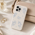 Custom Cherub Phone Case, Personalized Angel Toile iPhone Case, Blue Coquette Name Case Gift