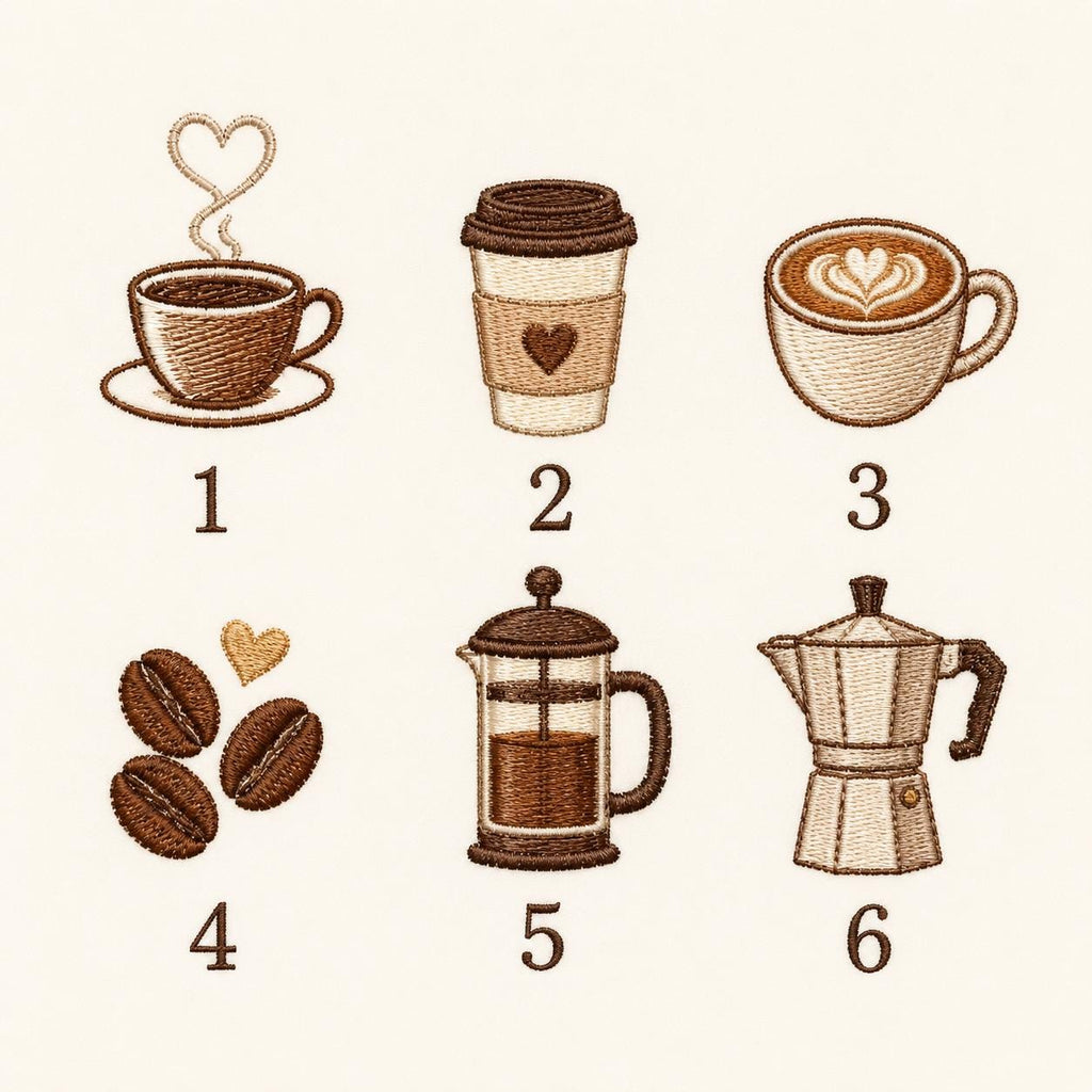 Coffee Lover Embroidered Handkerchief, Personalized Barista Hanky, Custom Coffee Keepsake Gift for Cafe Owner