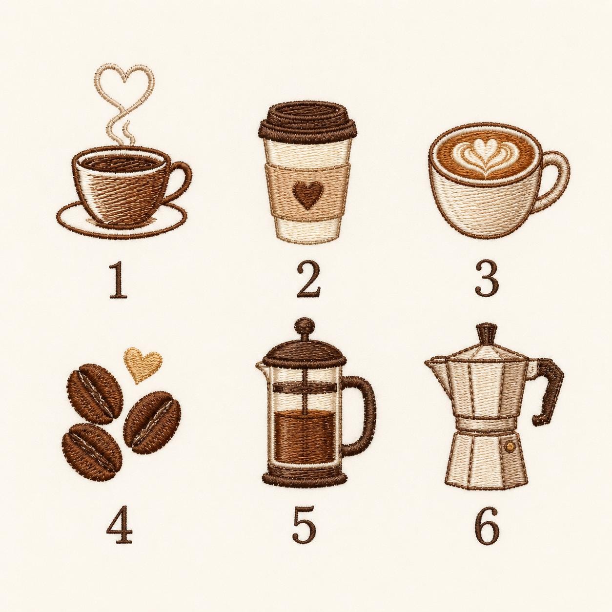 Coffee Lover Embroidered Handkerchief, Personalized Barista Hanky, Custom Coffee Keepsake Gift for Cafe Owner