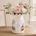 Personalized Mom Memorial Ceramic Pitcher Vase – product photo 5