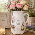 Personalized Mom Memorial Ceramic Pitcher Vase – product photo 2