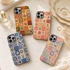 Custom Tile Phone Case, Mediterranean Mosaic Phone Cover, Floral Talavera Case, Personalized Boho iPhone Gift For Her