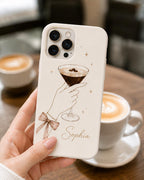 Custom Espresso Martini Phone Case, Personalized Cocktail iPhone Case, Coquette Coffee Drink Gift