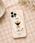 Custom Espresso Martini Phone Case, Personalized Cocktail iPhone Case, Coquette Coffee Drink Gift