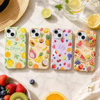 Custom Watercolor Citrus iPhone Case, Personalized Summer Name Phone Cover