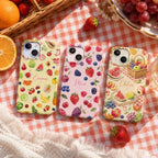 Custom Watercolor Citrus iPhone Case, Personalized Summer Name Phone Cover