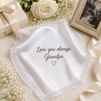 Personalized Grandpa Handkerchief, Custom Embroidered Memorial Hanky, Grandfather Keepsake Gift