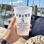 Personalized Coastal Reunion Frosted Cups, Custom Family Reunion Cups, Beach House Party Favors, Seaside Vacation Drinkware