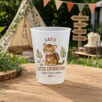 Personalized Kids Animal Frosted Cups, Little Explorer Birthday Party Cups, Custom Name Safari Favors, Jungle Party Drinkware