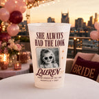 Personalized Bachelorette Frosted Cups, Custom Childhood Photo Bride Cups, Wedding Weekend Party Favors, Bridesmaid Drinkware