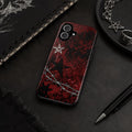 Custom Gothic Star Phone Case, Grunge Punk iPhone Case, Witchy Skull Black Case Gift